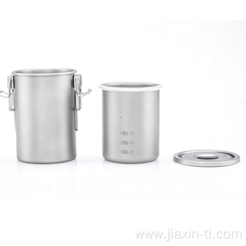 Multifunctional 900ml Titanium Cooker Cooking Pot Set